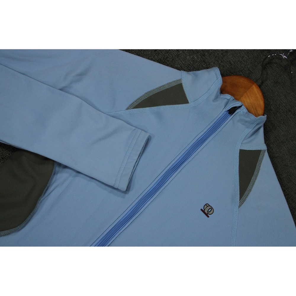 Pearl Izumi Womens Cycling Jacket Blue Gray Long Sleeve Full Zip Medium 4909